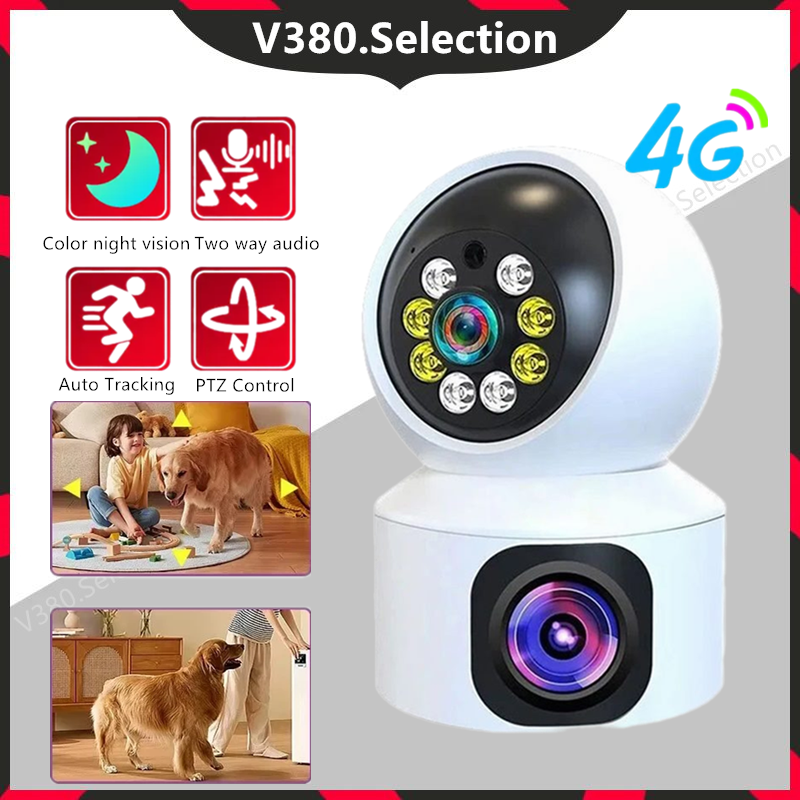 Smart Home Cctv Camera - 8MP 4K Dual Lens Camera 4G