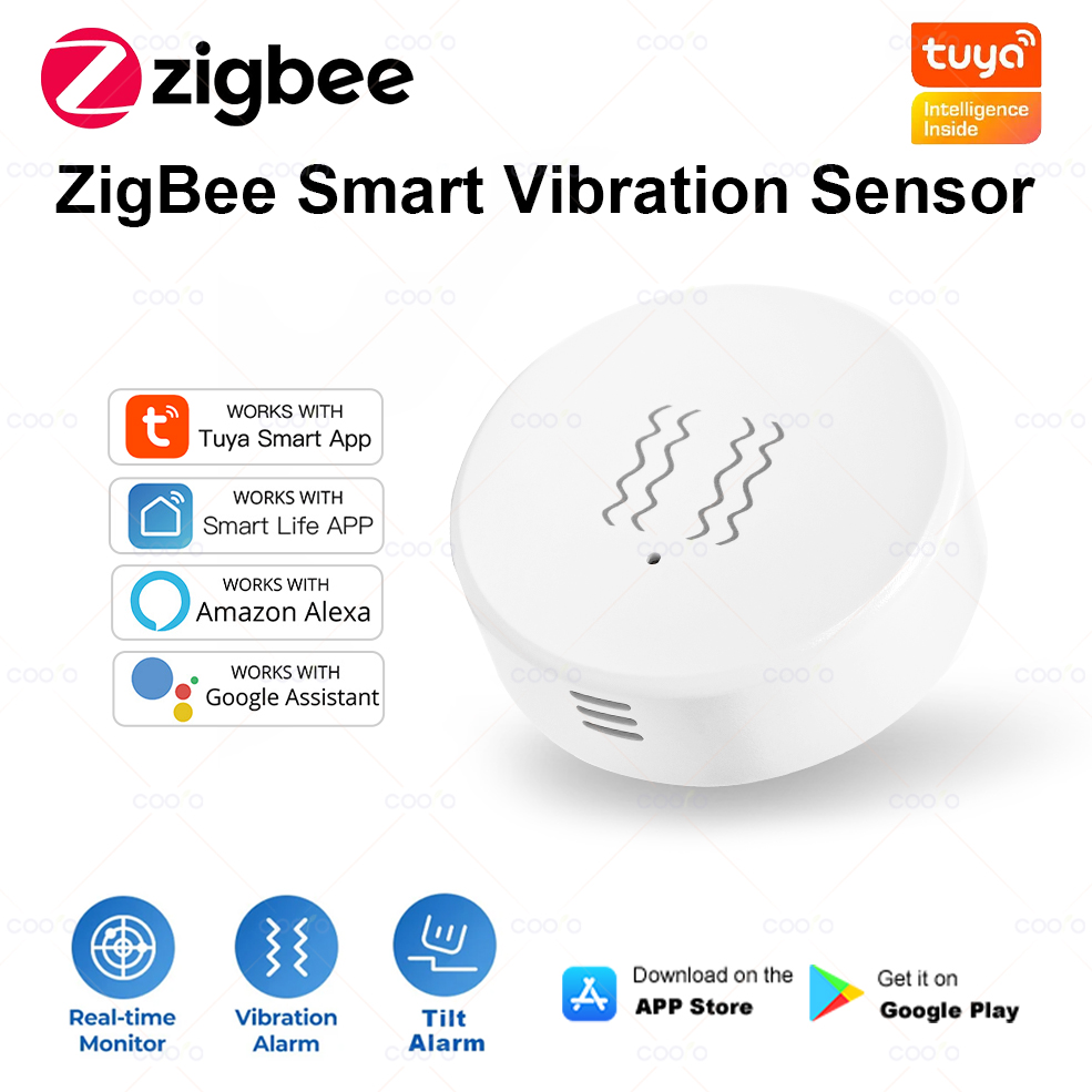 Smart Home Monitor - ZigBee Tuya Smart Vibration Sensor Real