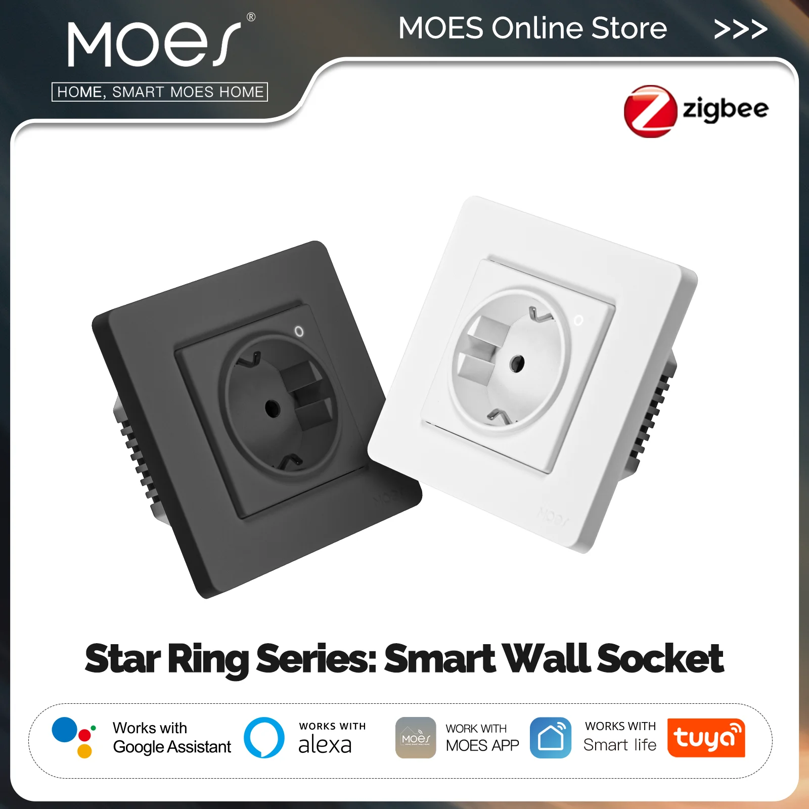 Smart Home Monitor - MOES Tuya ZigBee Smart Socket EU