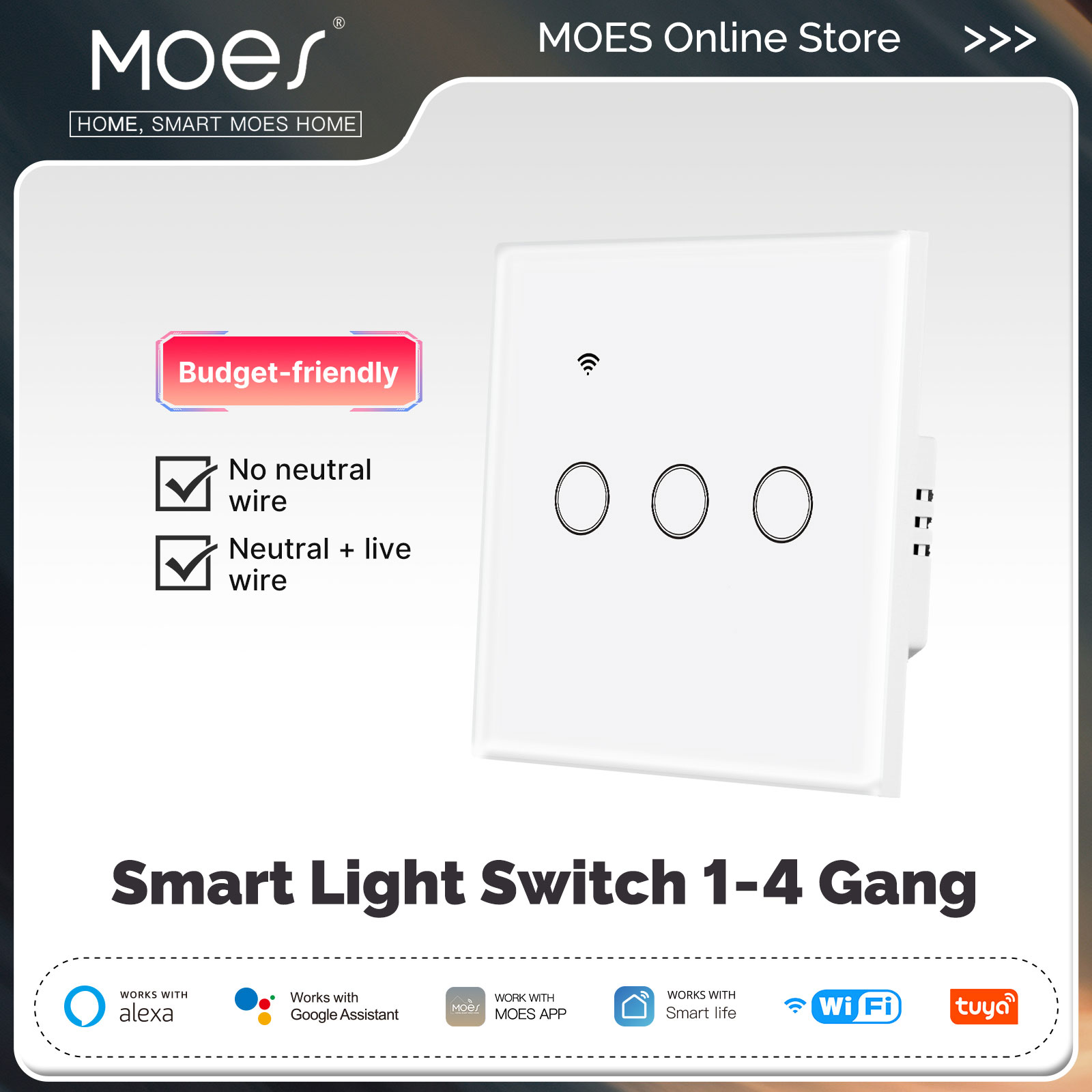 Smart Home Ikea - Tuya WiFi Smart Light Switch Glass