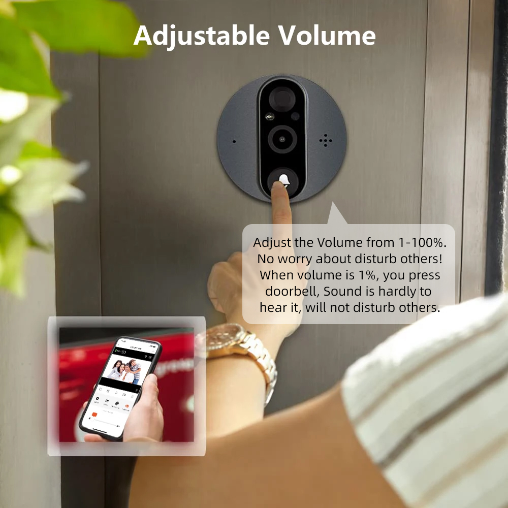 3MP WiFi Smart Tuya Peephole 5 - Smart Home Cctv Camera 리뷰 및 가격