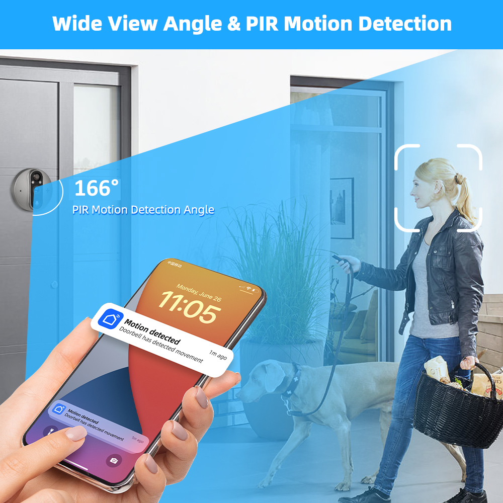 3MP WiFi Smart Tuya Peephole 5 - Smart Home Cctv Camera 리뷰 및 가격