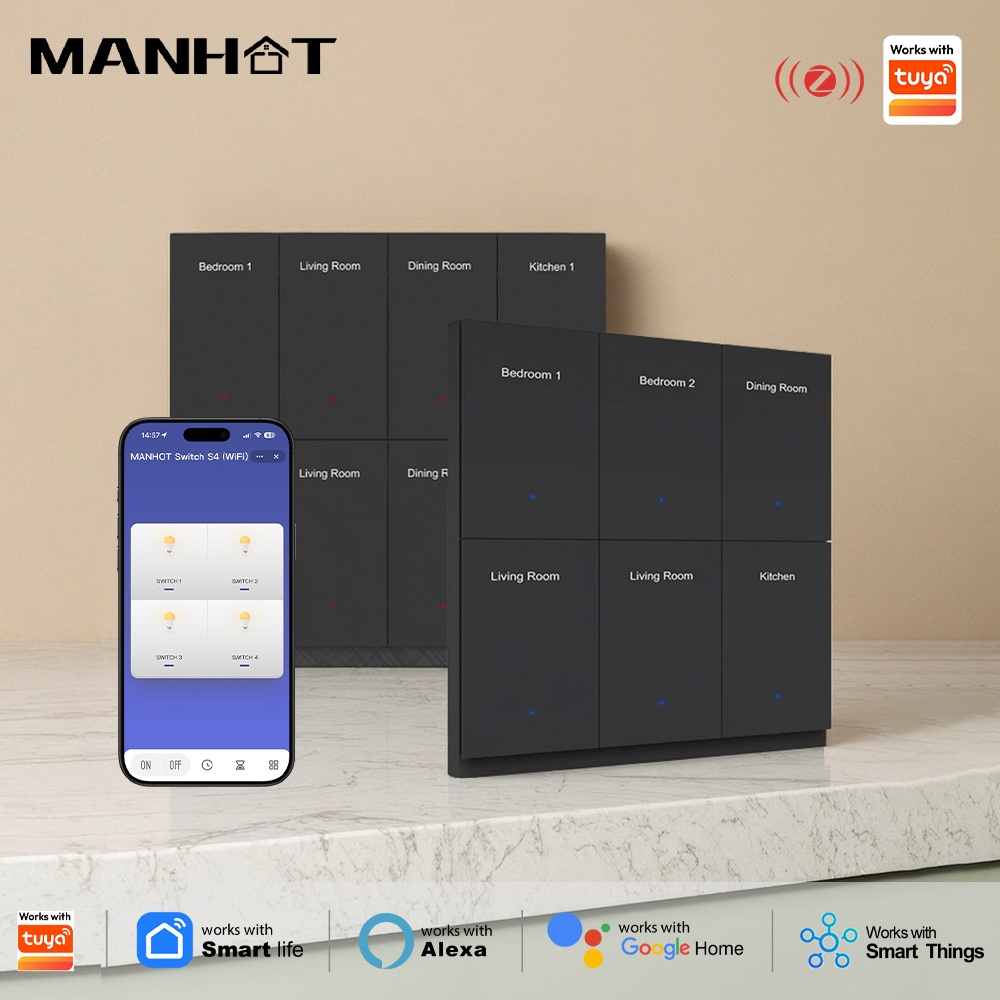 Manhot DIY Name Switch Zigbee  - Smart Home Button 리뷰 및 가격