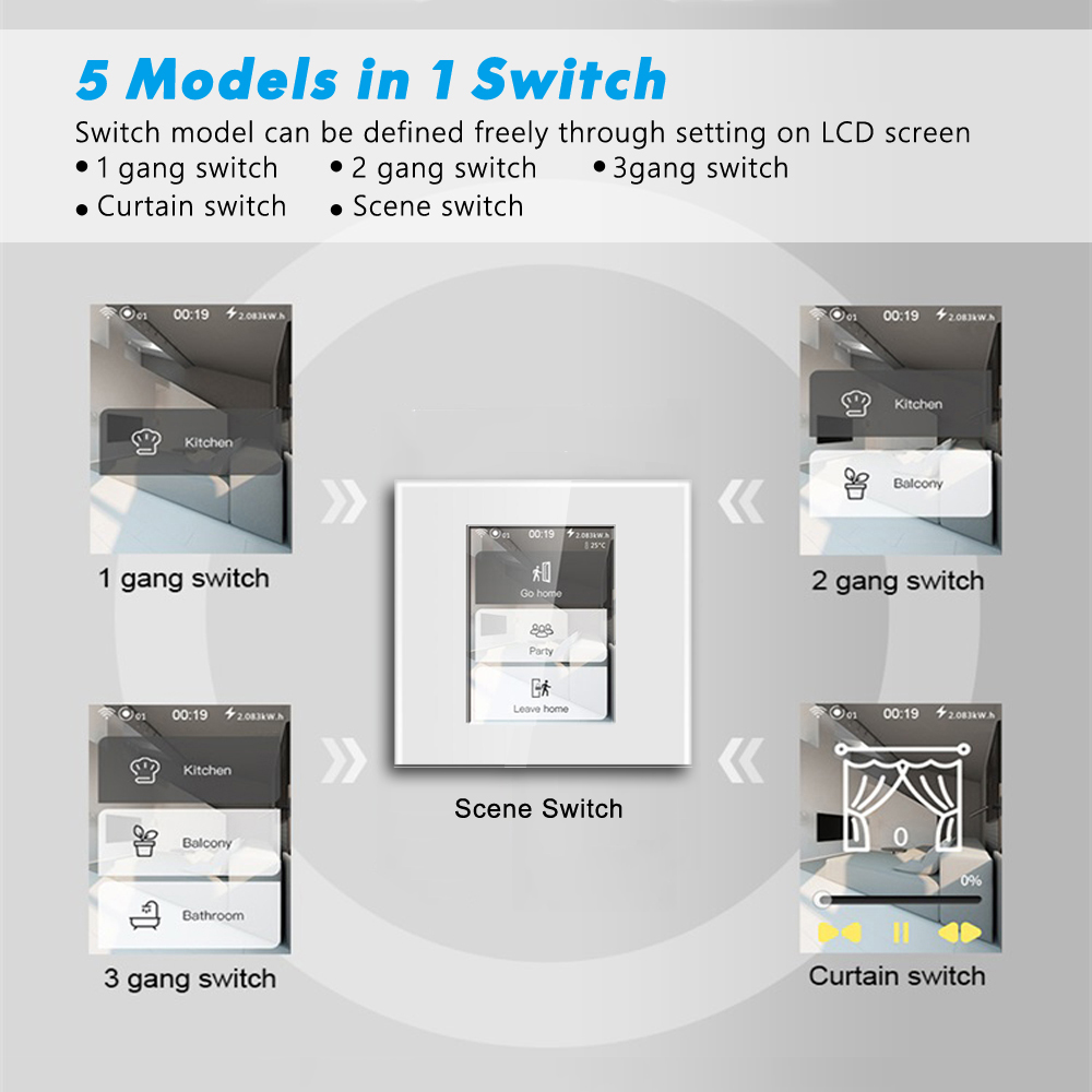LCD WiFi Smart Curtain Switch  - Smart Home Apple 리뷰 및 가격