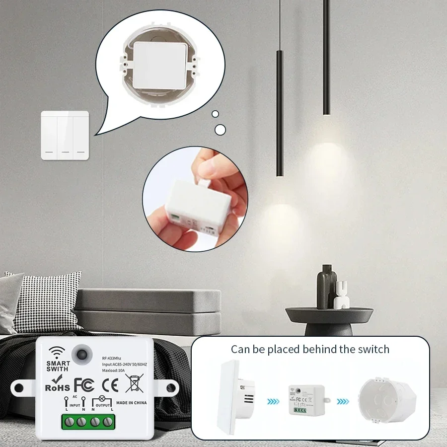 RF 433MHz Wireless Remote Cont - Smart Home Button 리뷰 및 가격