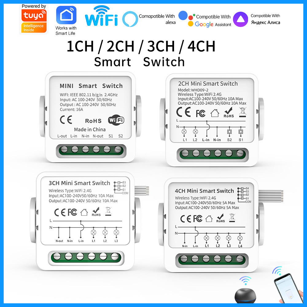Tuya WiFi Smart Switch 1/2/3/4 - Smart Home Button 리뷰 및 가격
