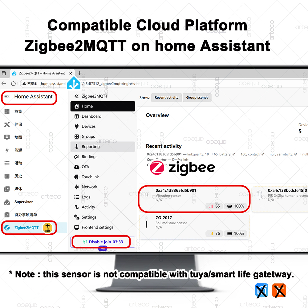 ZigBee Smart Vibration Sensor  - Smart Home Monitor 리뷰 및 가격