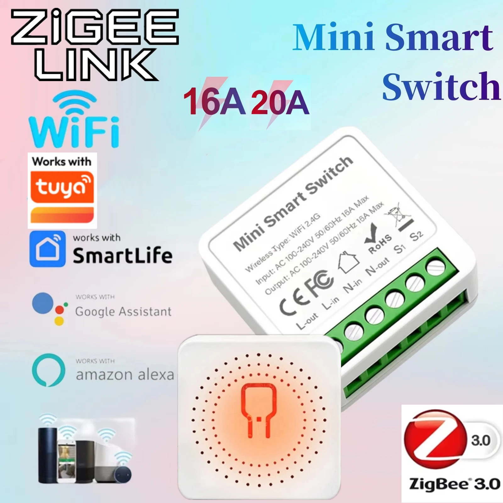 For Tuya Mini Smart WiFi Switc - Smart Home Button 리뷰 및 가격