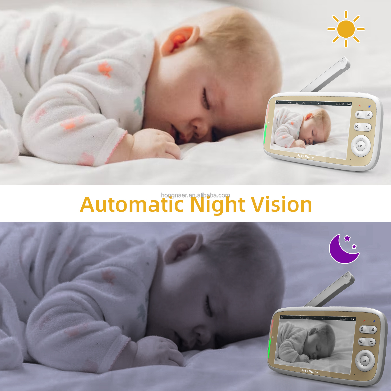 Hongnaer Home Audio Baby CCTV  - Smart Home Cctv Camera 리뷰 및 가격